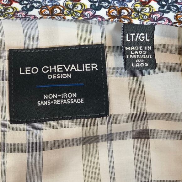 Leo Chevalier Men’s Short Sleeve Shirt LT Large Tall Plaid NWT Cotton Laos - Picture 4 of 14